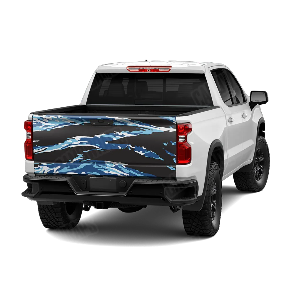 Vietnam Tiger Stripe Baby Blue Tailgate Wraps