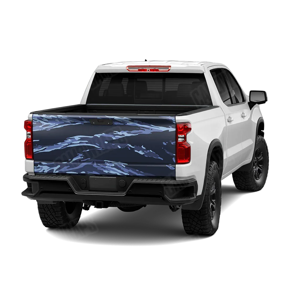 Vietnam Tiger Stripe Blue Urban Night Tailgate Wraps