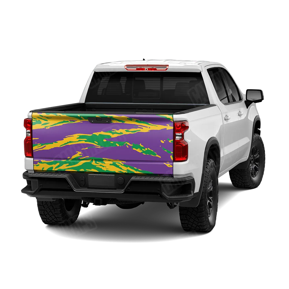 Vietnam Tiger Stripe Mardi Gras Tailgate Wraps