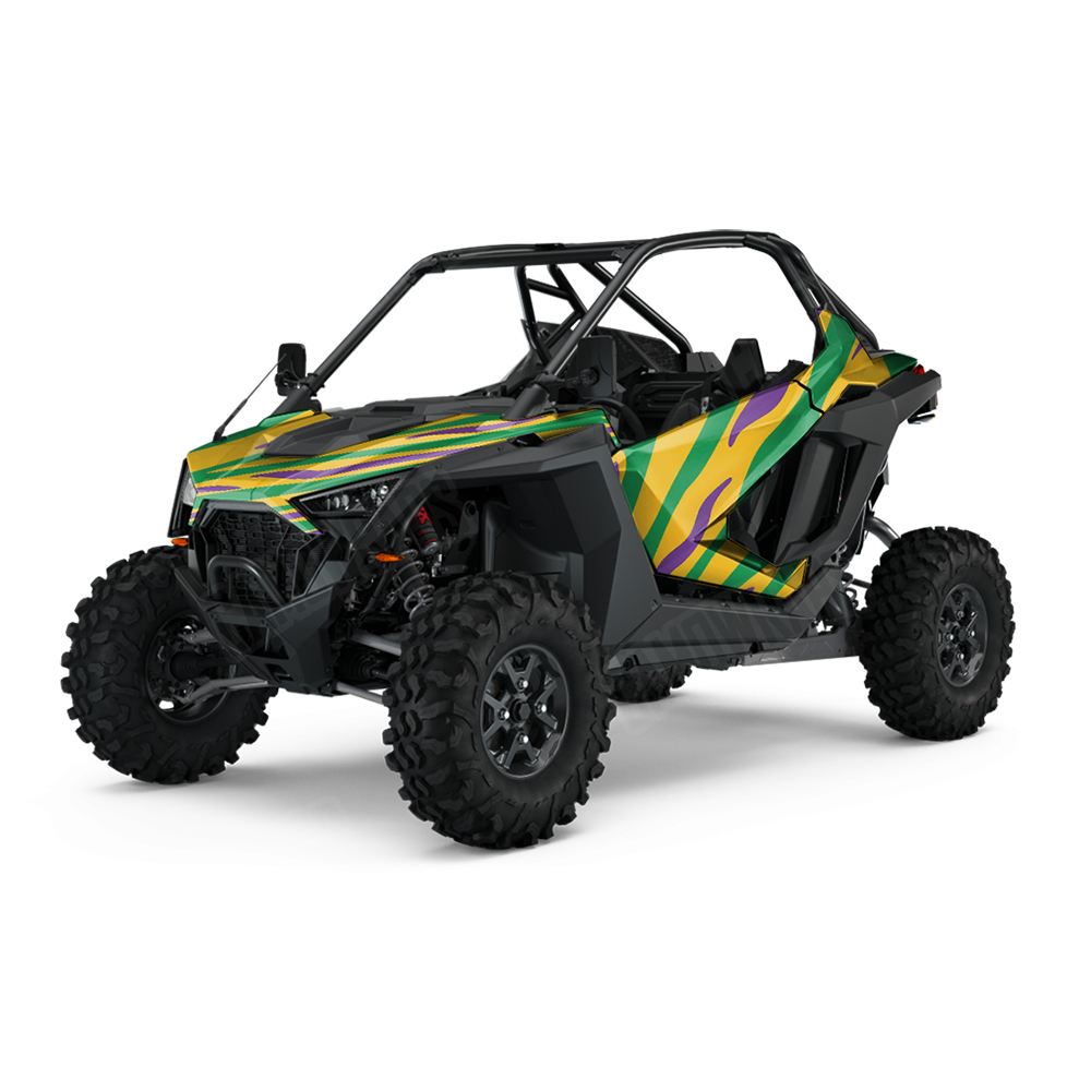Fun Stripe Mardi Gras UTV Wraps
