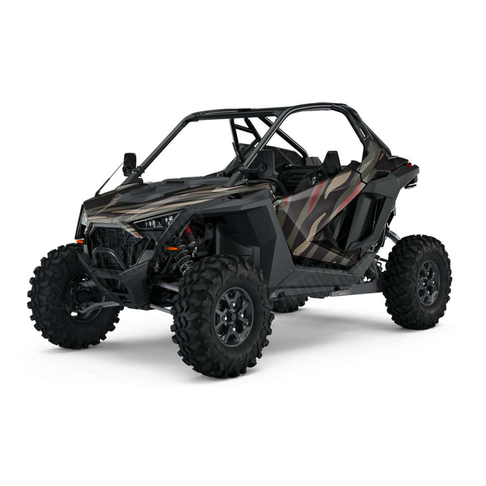 Fun Stripe Militant Red UTV Wraps