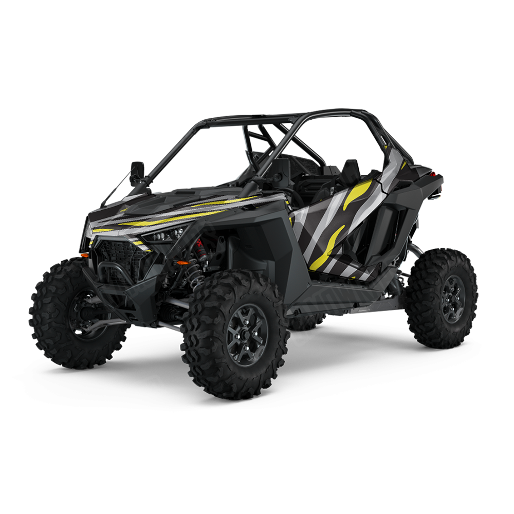 Fun Stripe Yellow Tiger UTV Wraps