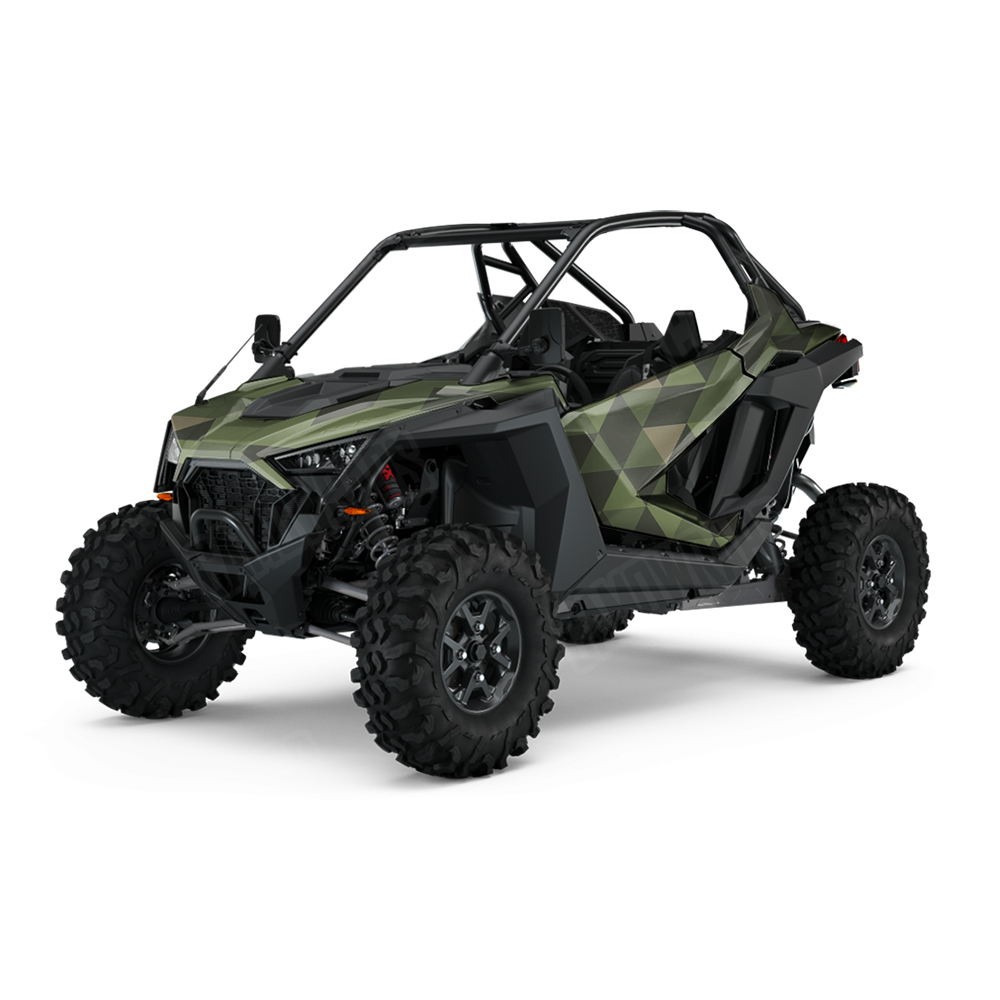 Triangle Army Green UTV Wraps