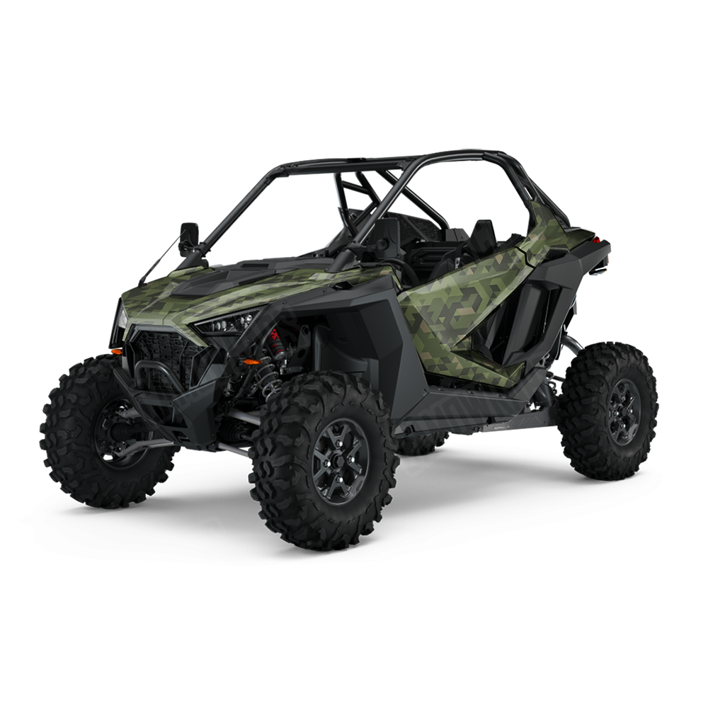 Triangle Army Green UTV Wraps