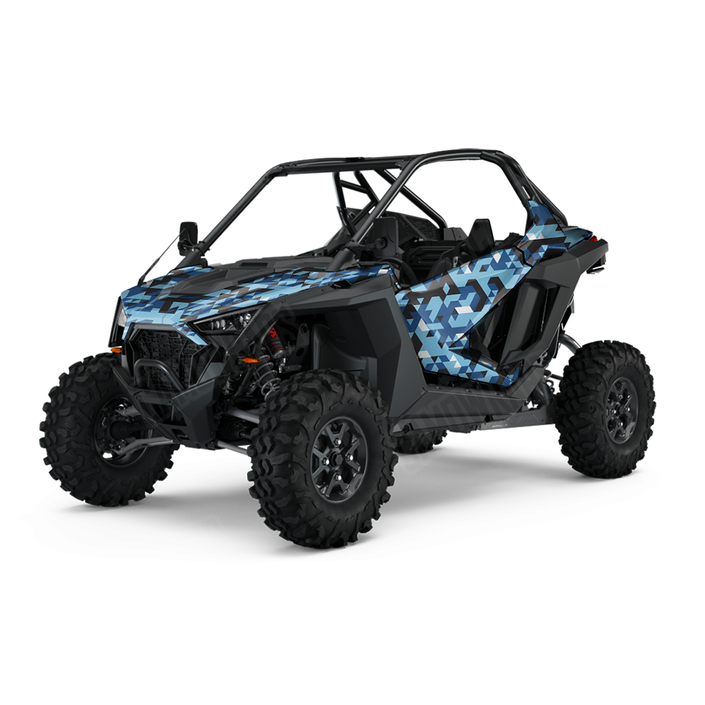 Triangle Baby Blue UTV Wraps