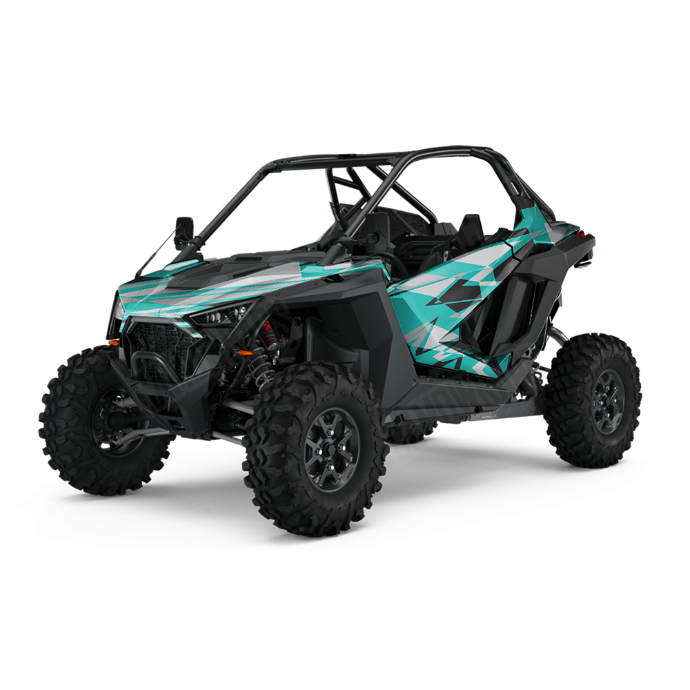 Sharp Tiffany Blue Tiger UTV Wraps
