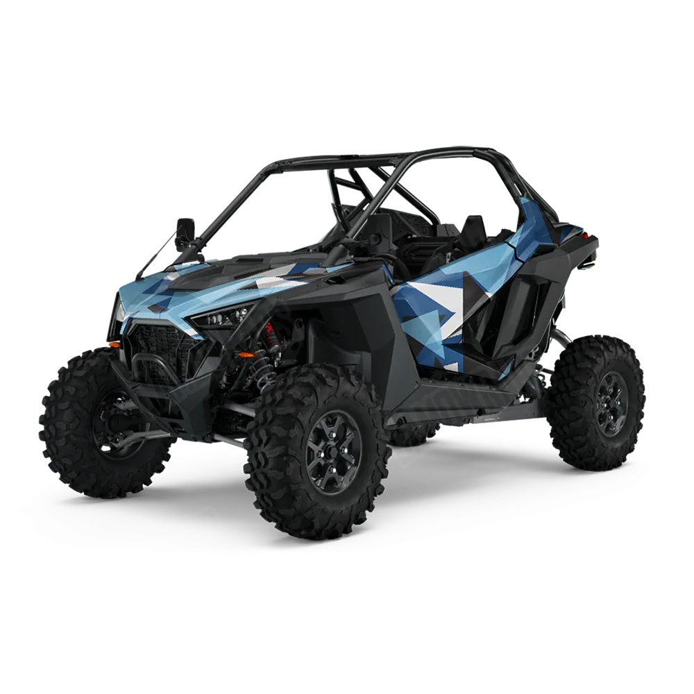 Shattered Baby Blue UTV Wraps