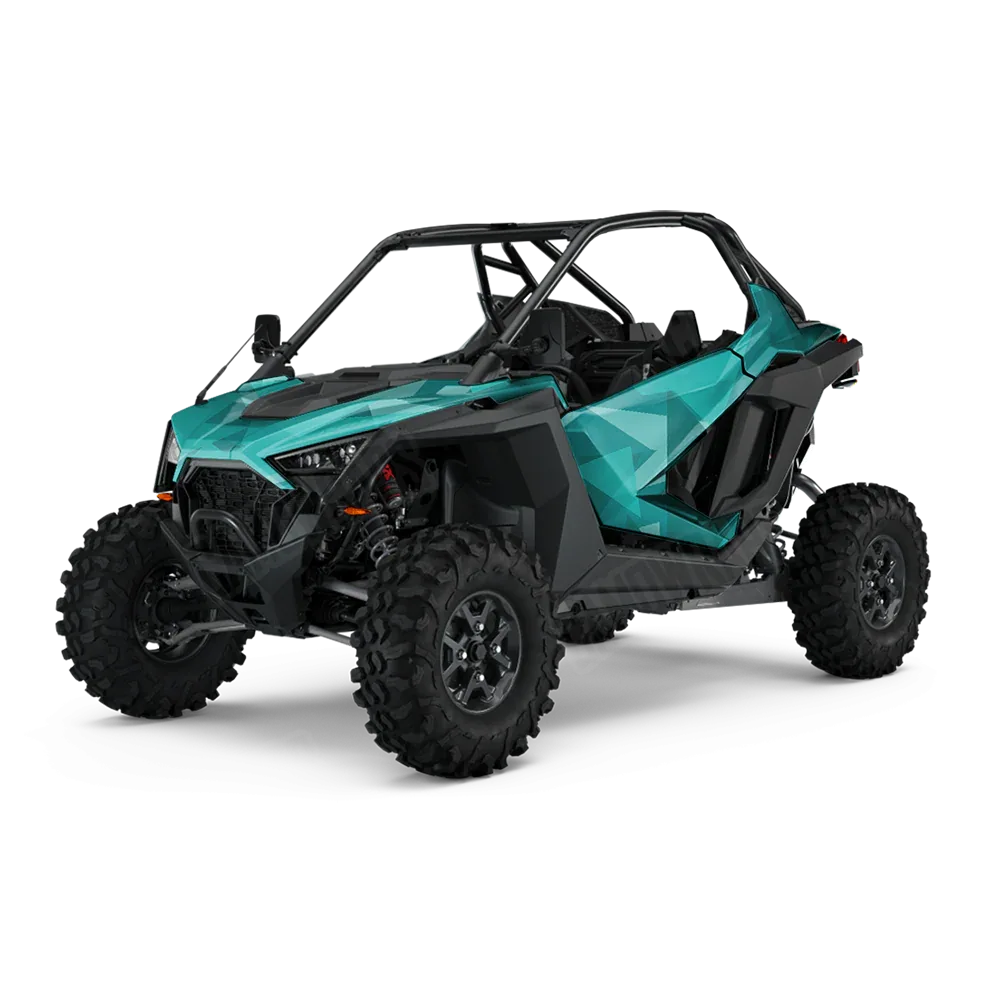 Shattered Elite Tiffany Blue UTV Wraps