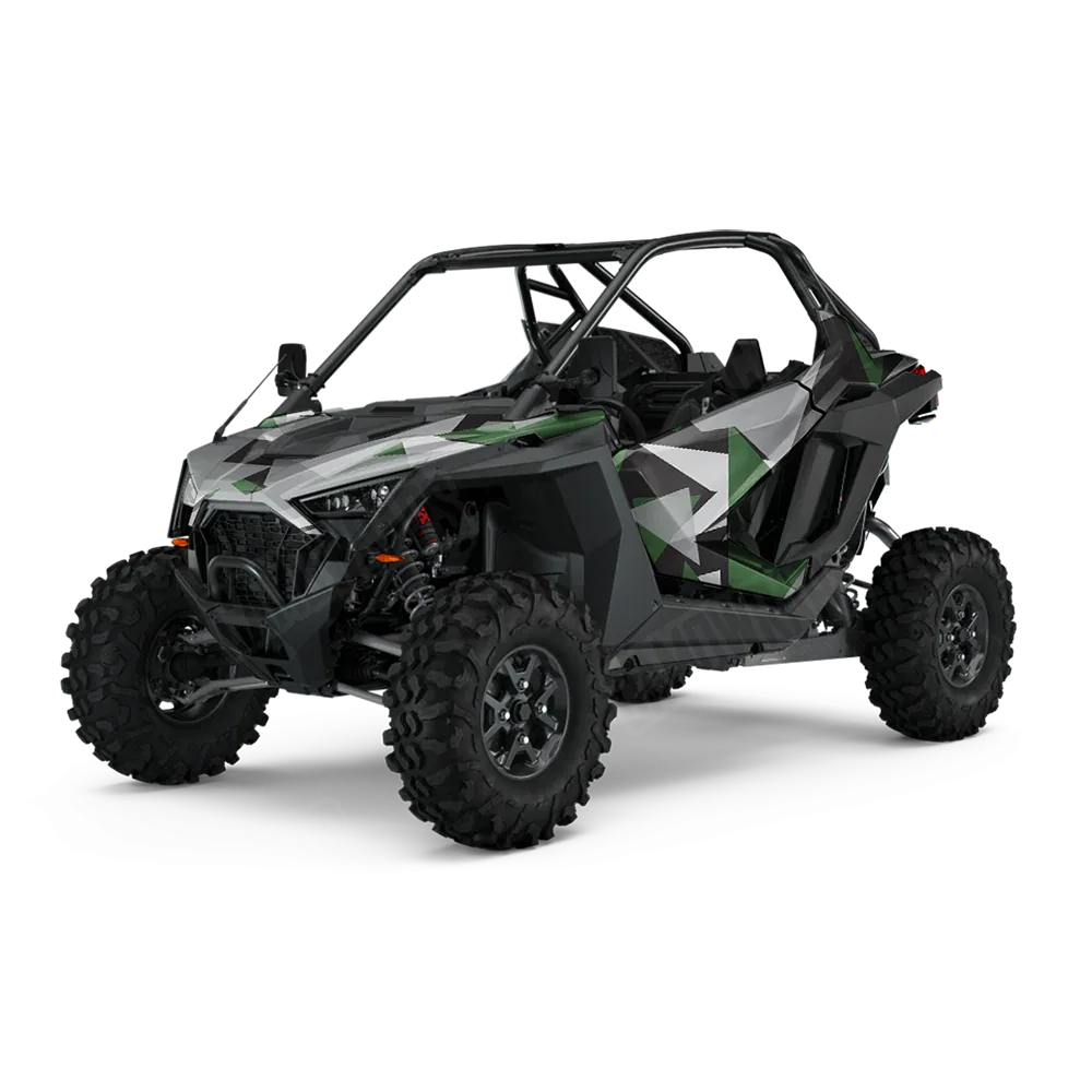 Shattered Green Tiger UTV Wraps
