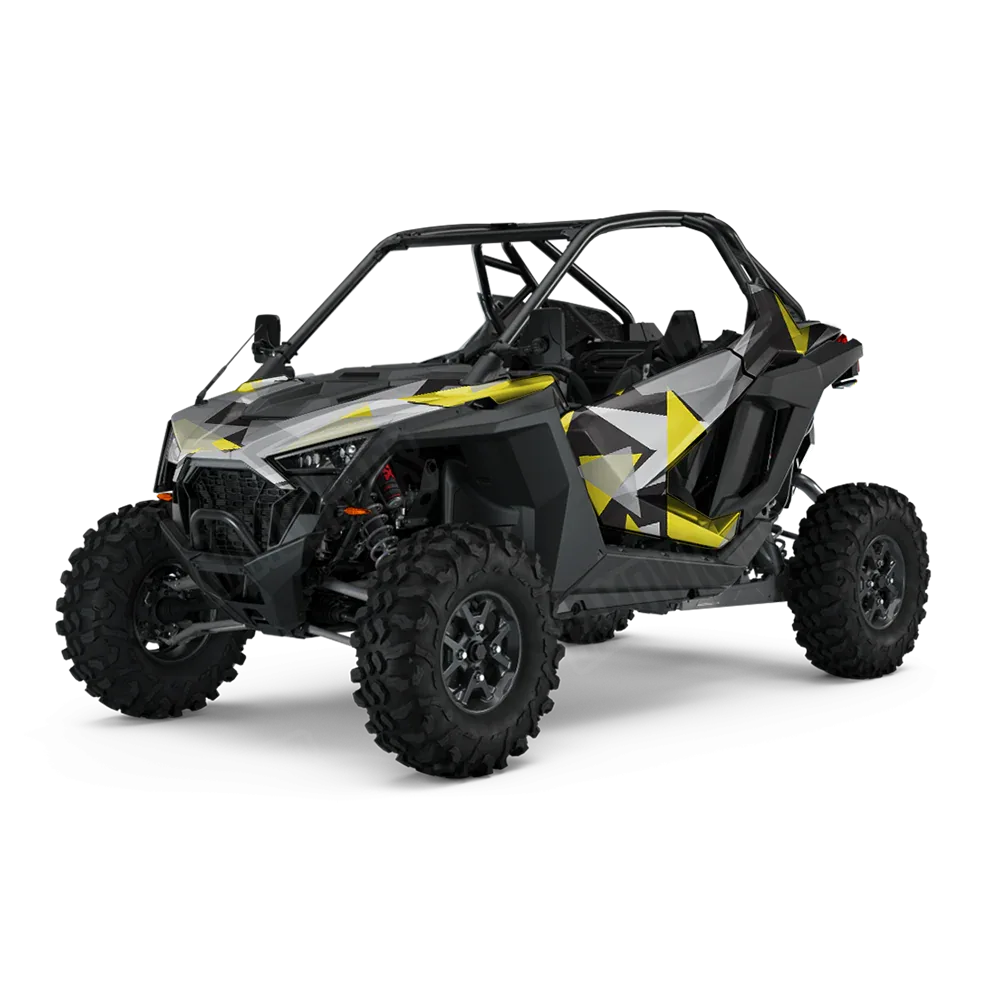 Shattered Yellow Tiger UTV Wraps