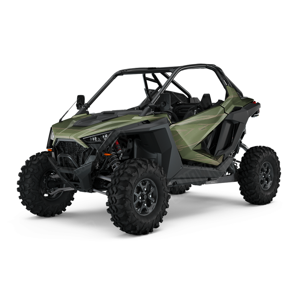 Shredded Army Green UTV Wraps