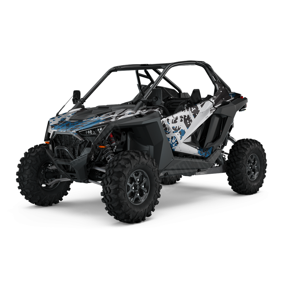 Tire Splatter Blue Tiger UTV Wraps