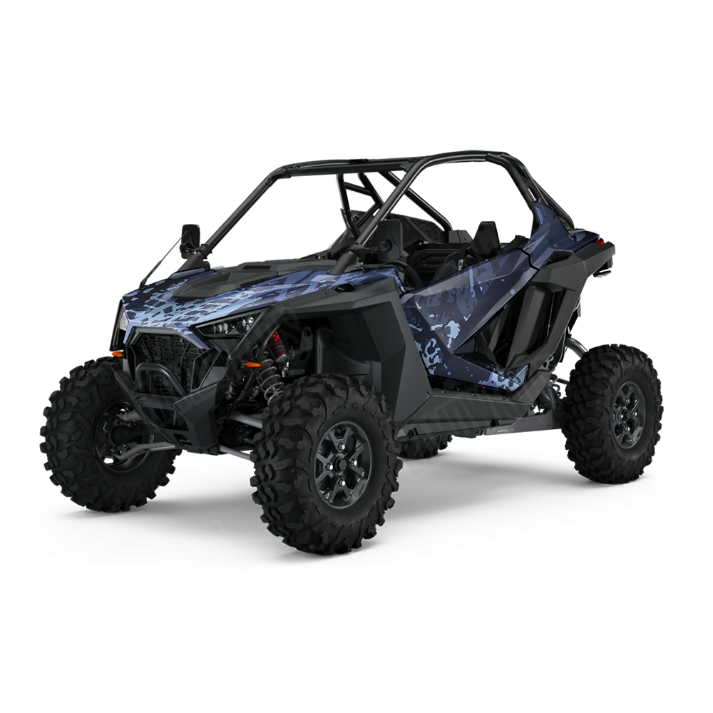 Tire Splatter Blue Urban Night UTV Wraps
