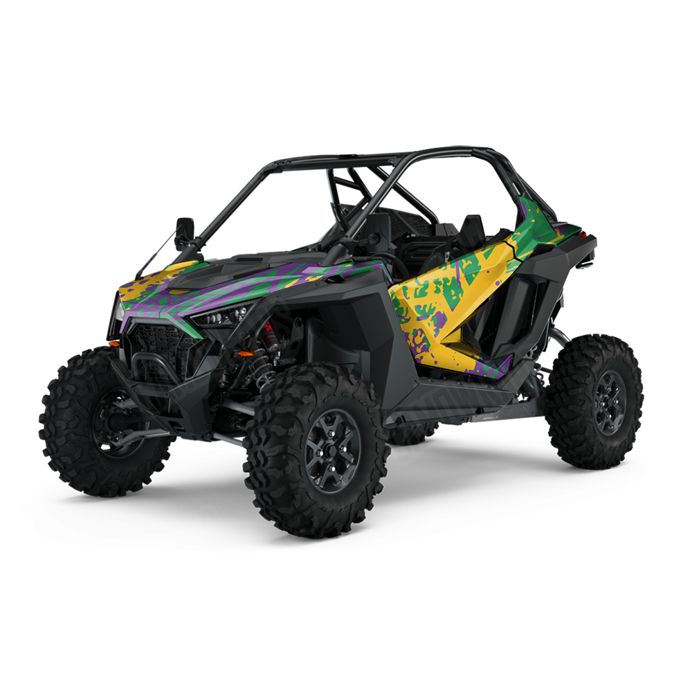 Tire Splatter Mardi Gras UTV Wraps