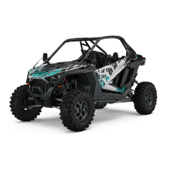 Tire Splatter Tiffany Blue Tiger UTV Wraps