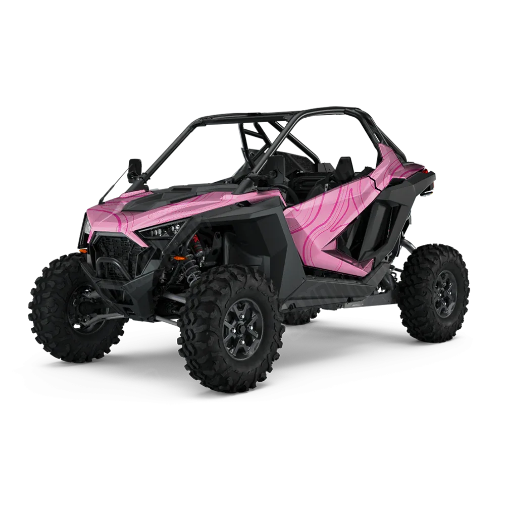 Topographic Pink UTV Wraps
