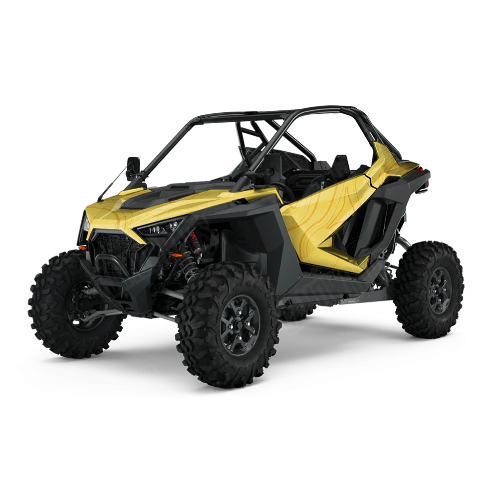 Topographic Yellow UTV Wraps