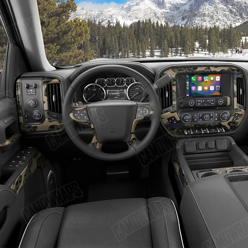 Compound Militant Blue Car Interior Skins