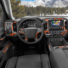 Compound Orange Tiger Car Interior Skins