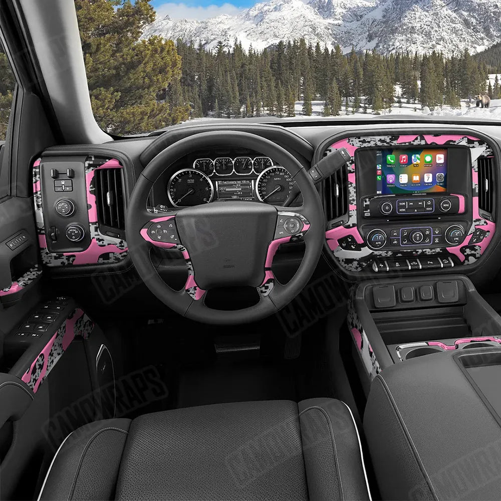 Compound Pink Tiger Car Interior Skins