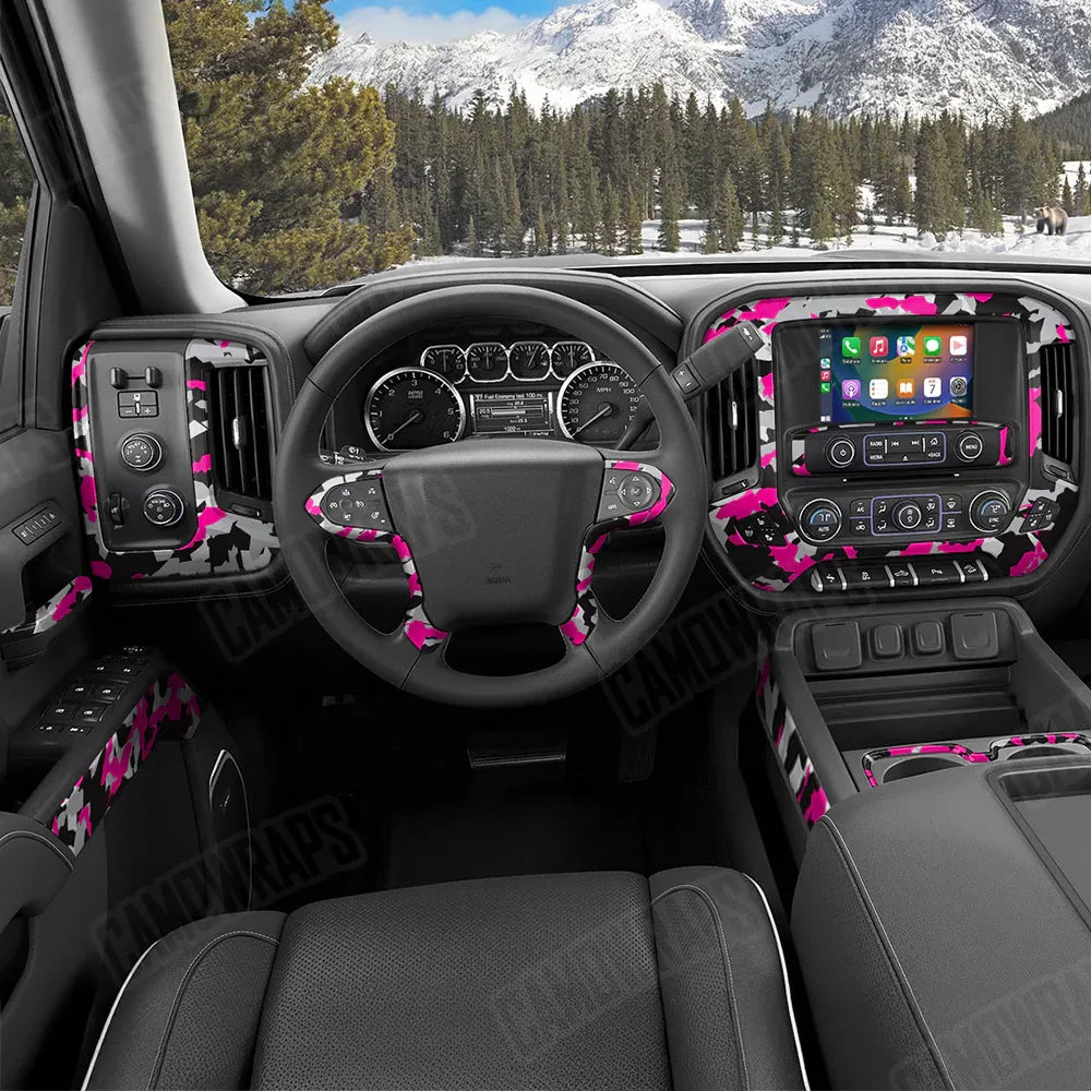 Erratic Magenta Tiger Car Interior Skins