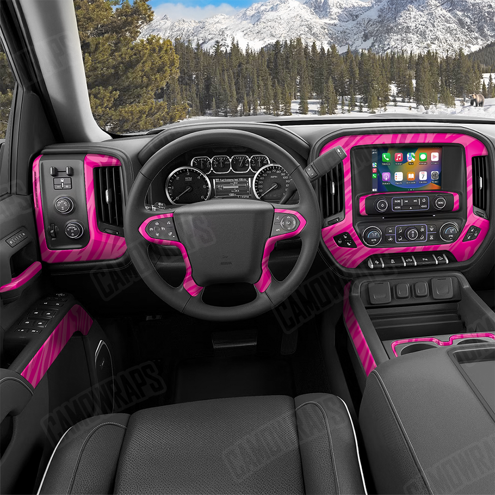 Fun Stripe Elite Magenta Car Interior Skins