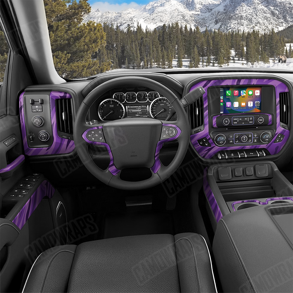 Fun Stripe Elite Purple Car Interior Skins