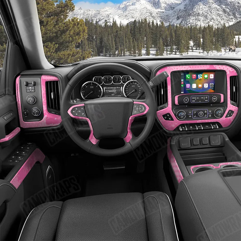 Halftone Splatter Elite Pink Car Interior Skins