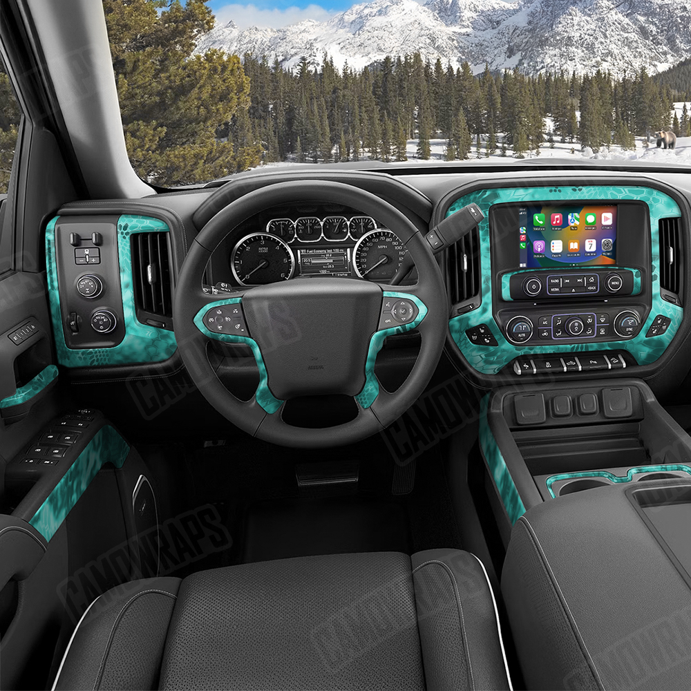 Kryptek Tiffany Blue Car Interior Skins