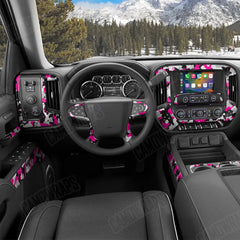 Cumulus Magenta Tiger Car Interior Skins