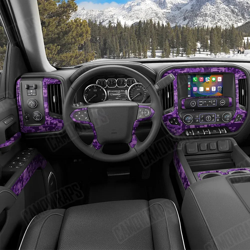 Digital Elite Purple Car Interior Skins