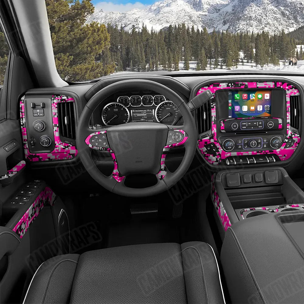 Digital Magenta Tiger Car Interior Skins