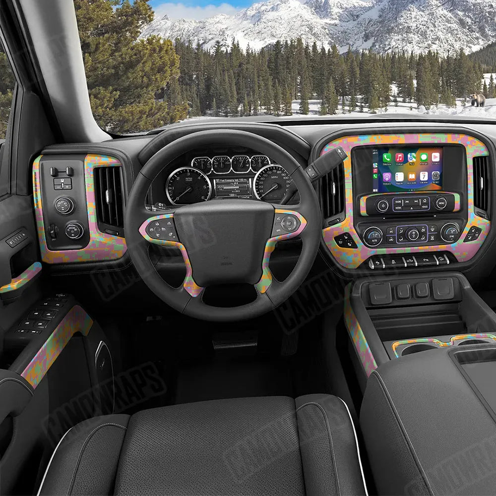 Digital Sherbert Car Interior Skins