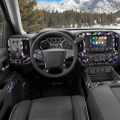 Ragged Purple Tiger Car Interior Skins