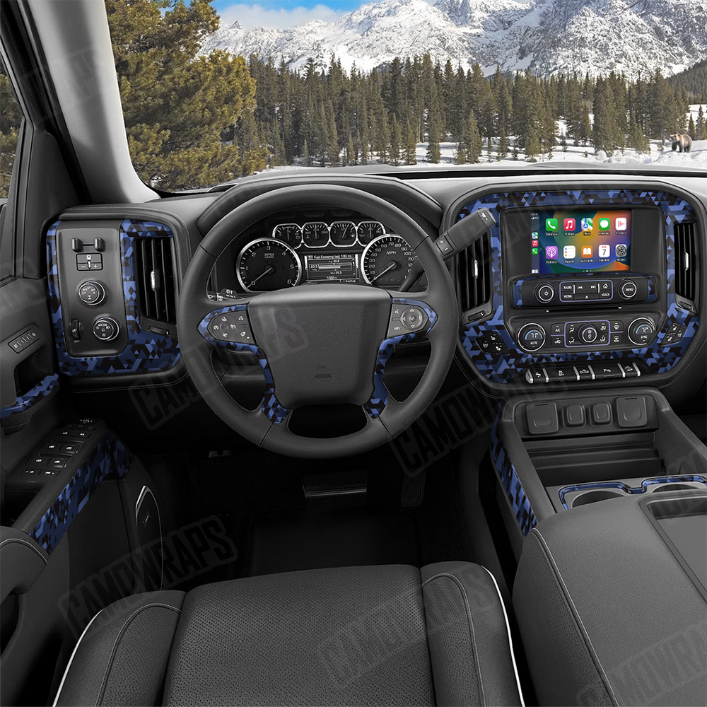 Triangle Blue Midnight Car Interior Skins