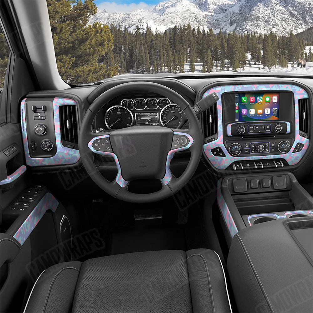 Triangle Cotton Candy Car Interior Skins