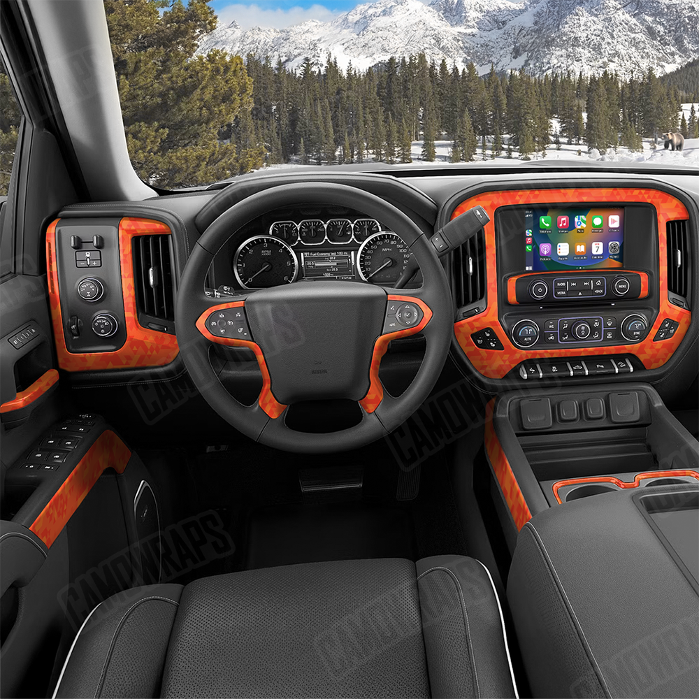 Triangle Elite Orange Car Interior Skins