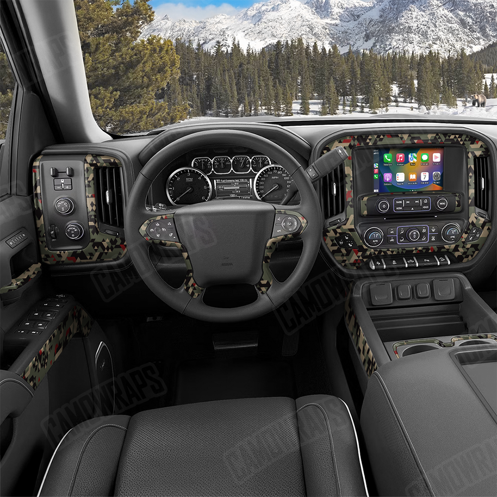 Triangle Militant Red Car Interior Skins