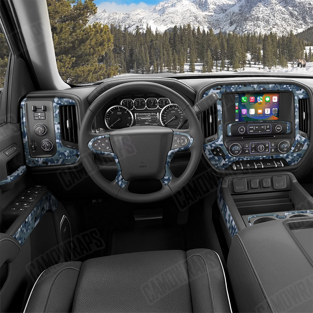 Triangle Navy Car Interior Skins
