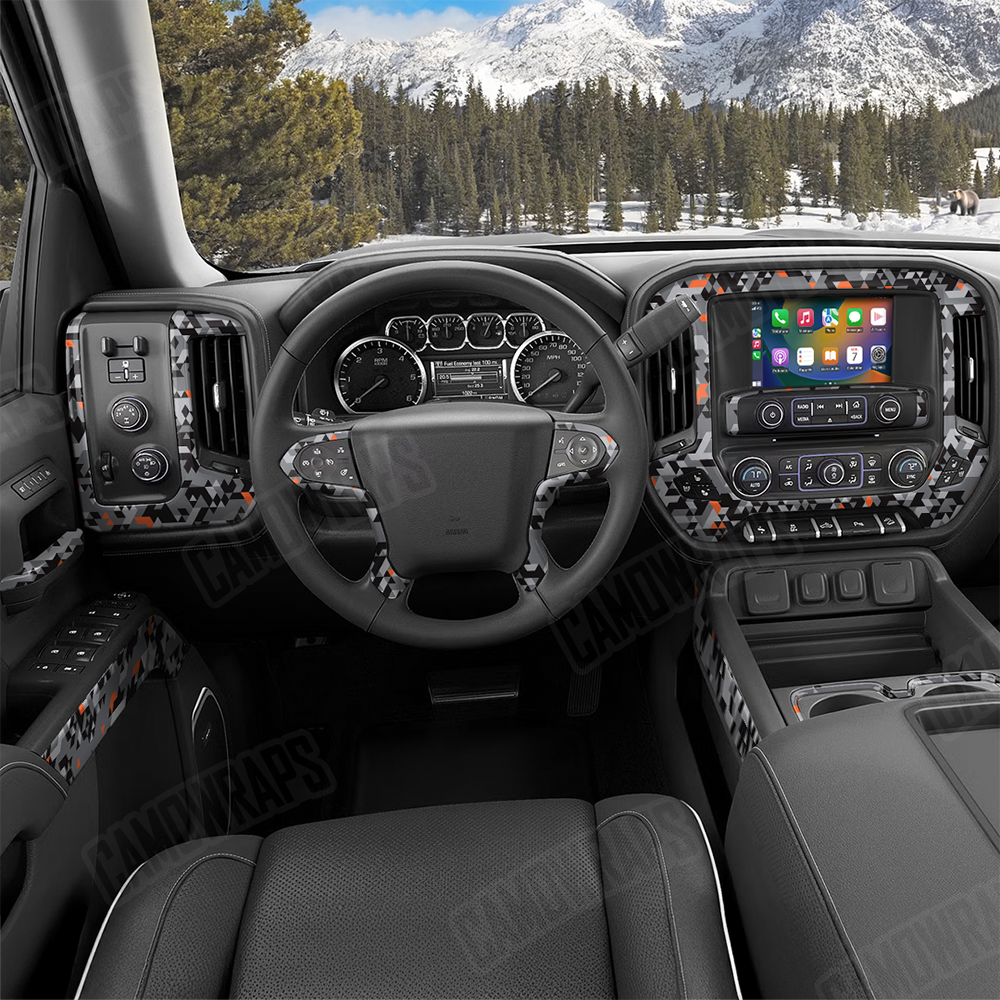 Triangle Urban Orange Car Interior Skins
