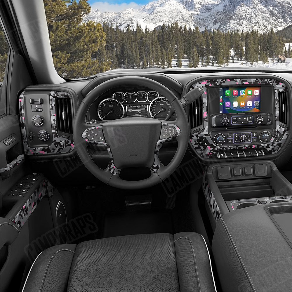 Triangle Urban Pink Car Interior Skins