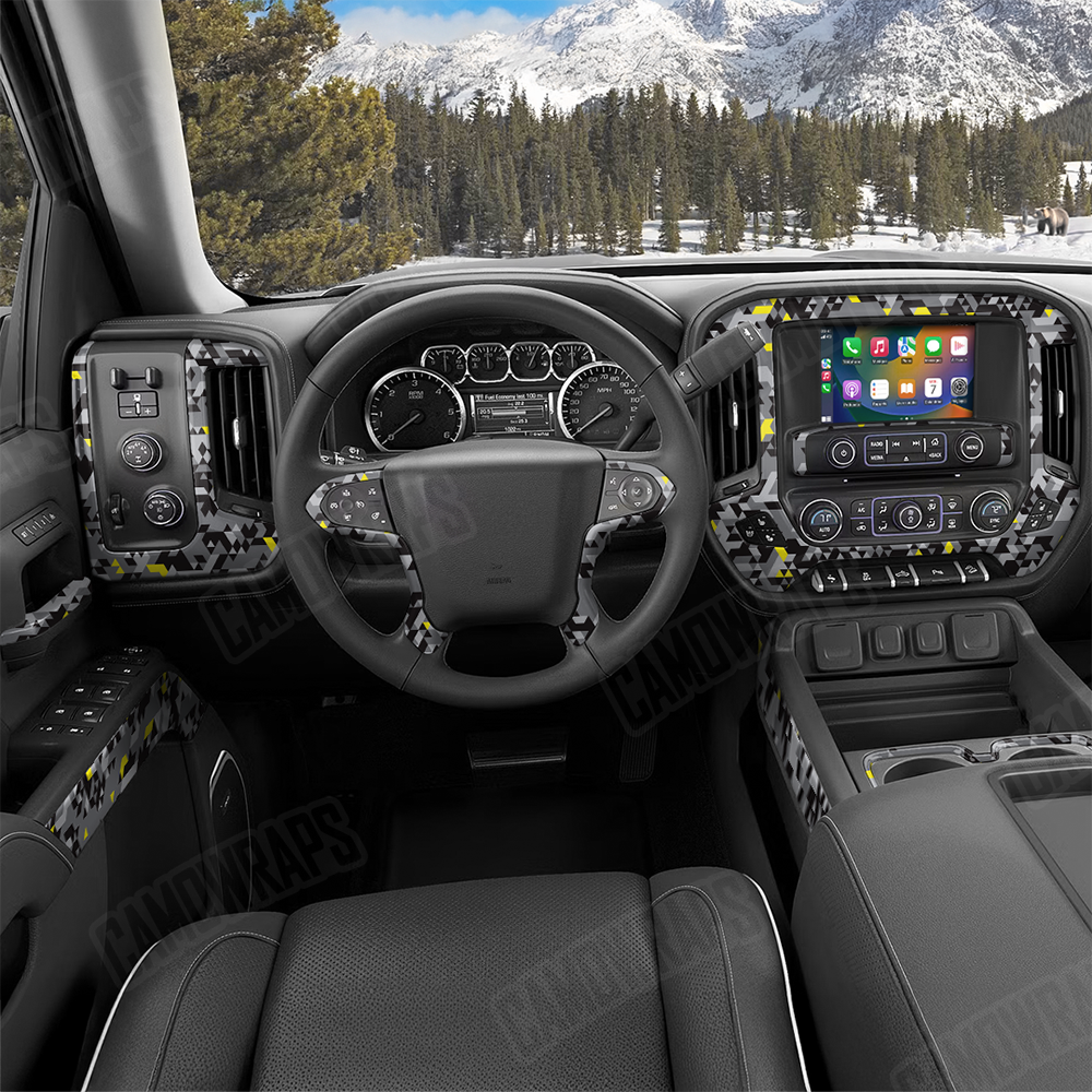 Triangle Urban Yellow Car Interior Skins