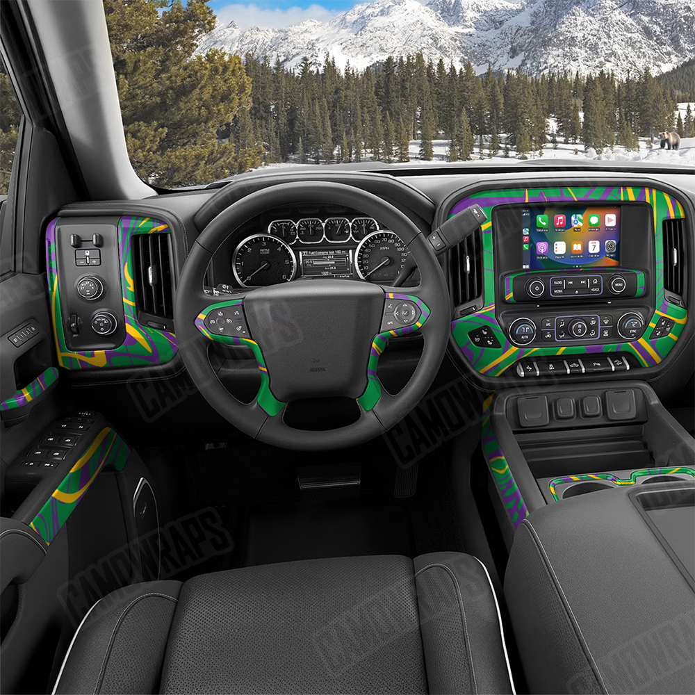 Liquid Smoke Mardi Gras Car Interior Skins