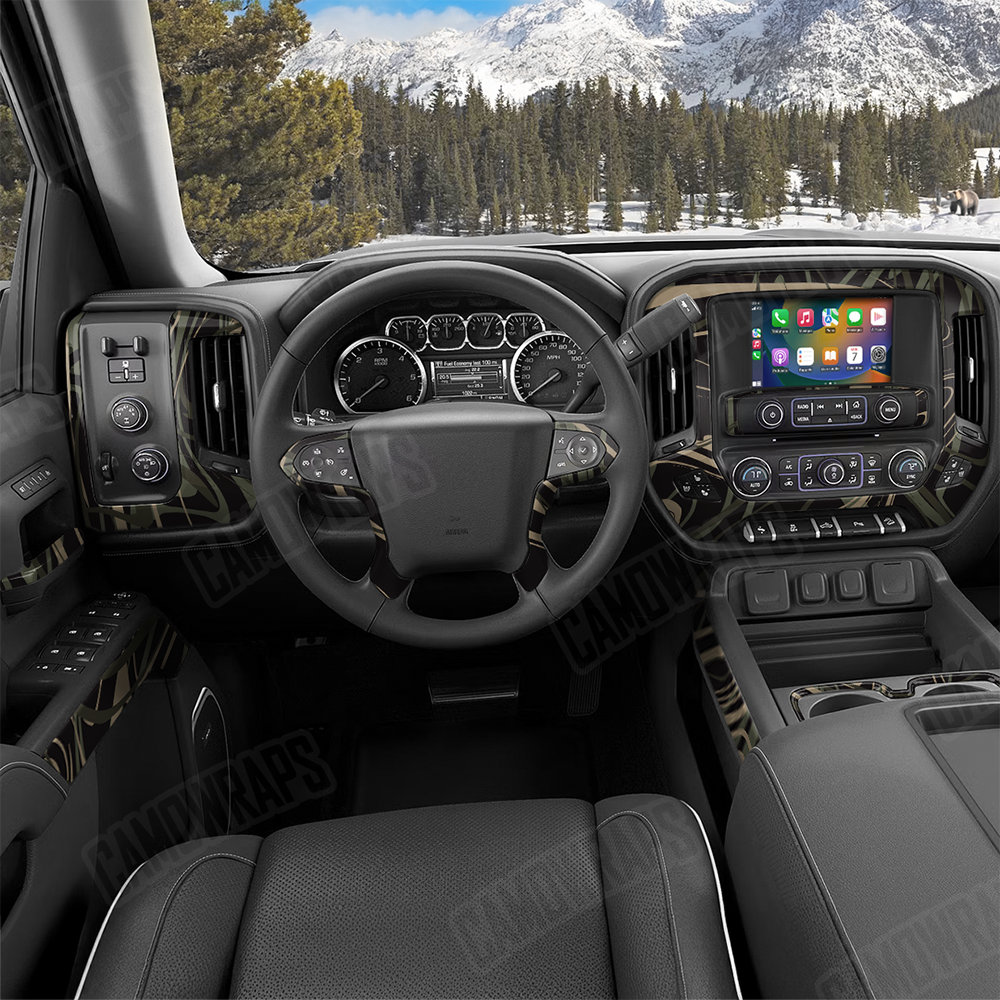 Liquid Smoke Militant Green Car Interior Skins
