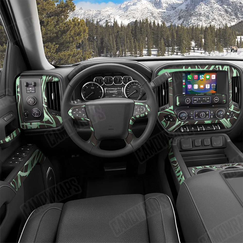 Liquid Smoke Mint Chocolate Chip Car Interior Skins