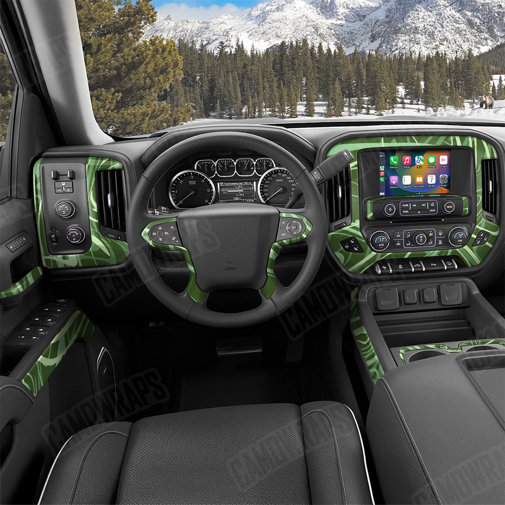 Liquid Smoke Pistachio Car Interior Skins