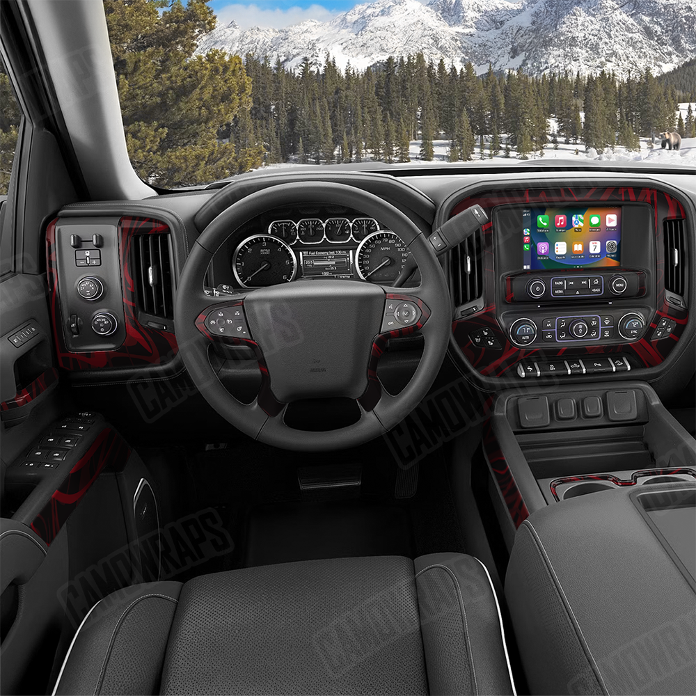 Liquid Smoke Vampire Red Car Interior Skins