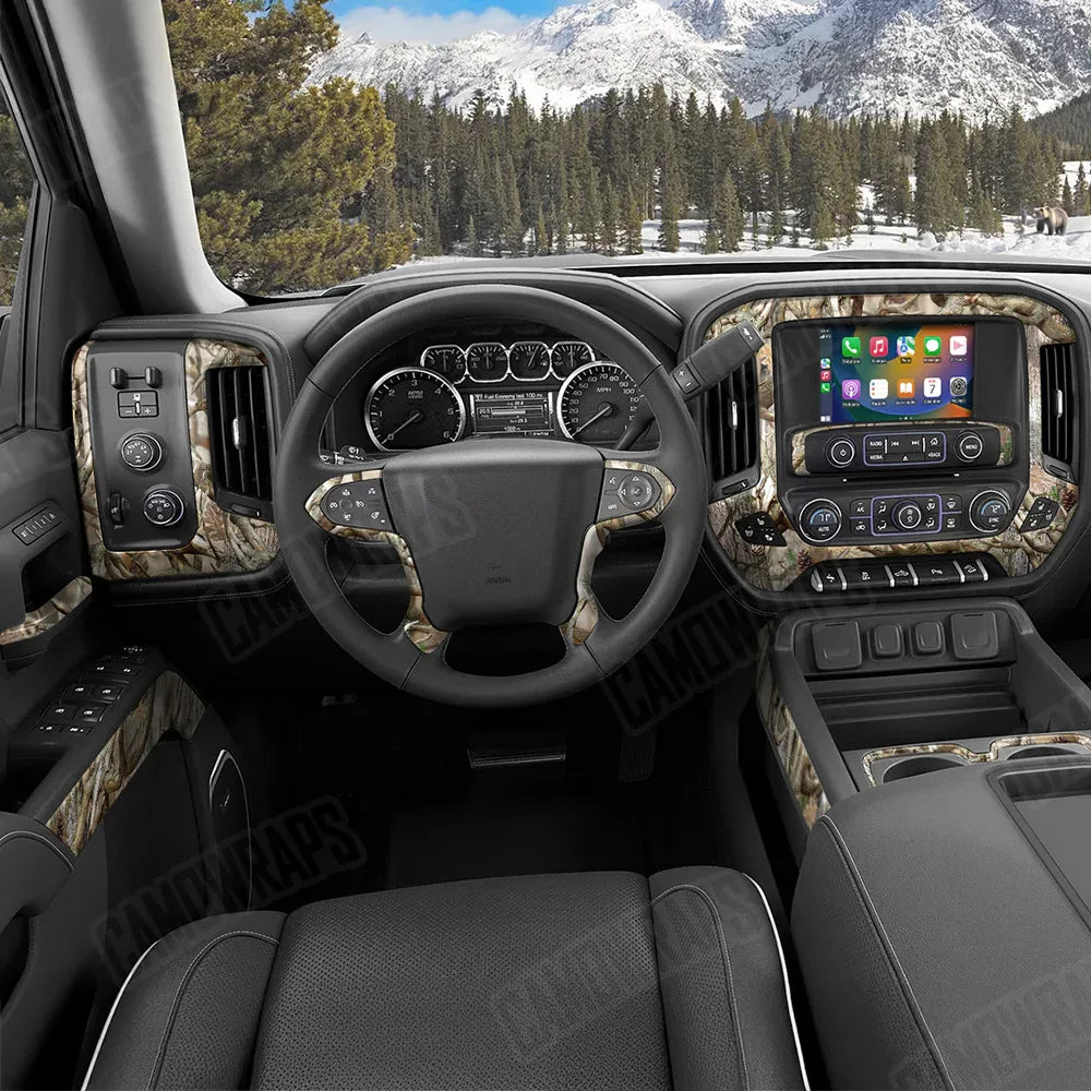 Nature Lifeless Woods Buck Skull Car Interior Skins