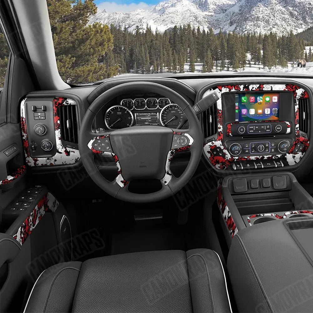 Prym1 Boulder Black Red White Car Interior Skins