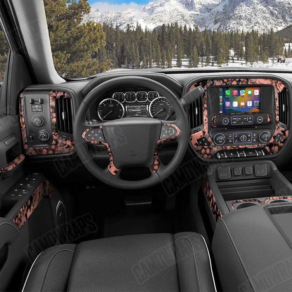 Pulse Coral Car Interior Skins